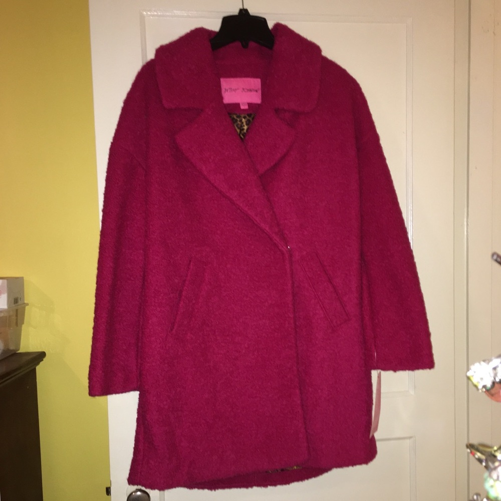 NWT Betsey Johnson Boucle Coat